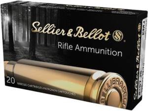 Sellier & Bellot 8x57mm JS Mauser (8mm Mauser) (323 Diameter) Ammo 196 Grain Jacketed Soft Point Box of 500
