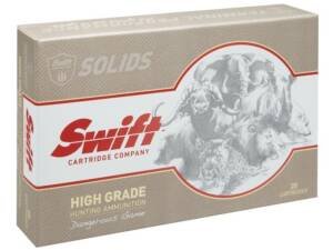 Swift High Grade Dangerous Game Hunting 375 Ruger Ammo 300 Grain Swift Break-Away Solid Polymer Tip Box of 100