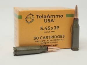 TelaAmmo USA - 5.45X39 - 65 Grain - FMJ - Steel Case Box of 1000