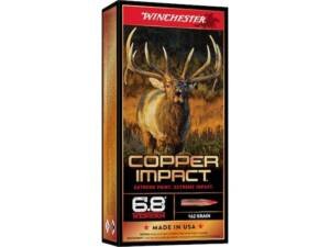 Winchester Copper Impact 6.8 Western Ammo 162 Grain Polymer Tip Lead Free box of 300