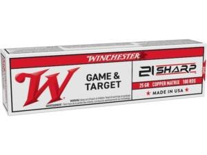 Winchester Game & Target 21 Sharp Ammo 25 Grain Copper Matrix Flat Nose Lead Free