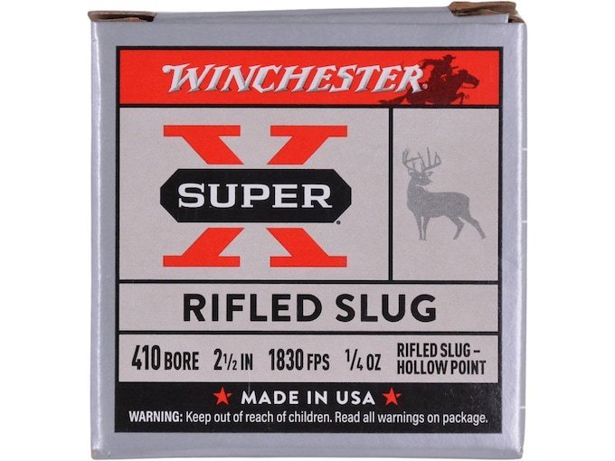 Winchester Super X 410 Rifled Slug 2-1/2" 1/4oz box of 500 rounds