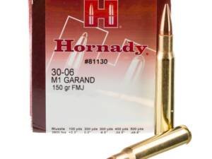 Hornady M1 Garand .30-06 Springfield Ammunition 50 Rounds FMJ 150 Grains Box of 1000 rounds